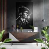 Man in Cap Brushed Aluminum Dibond Wall Art.